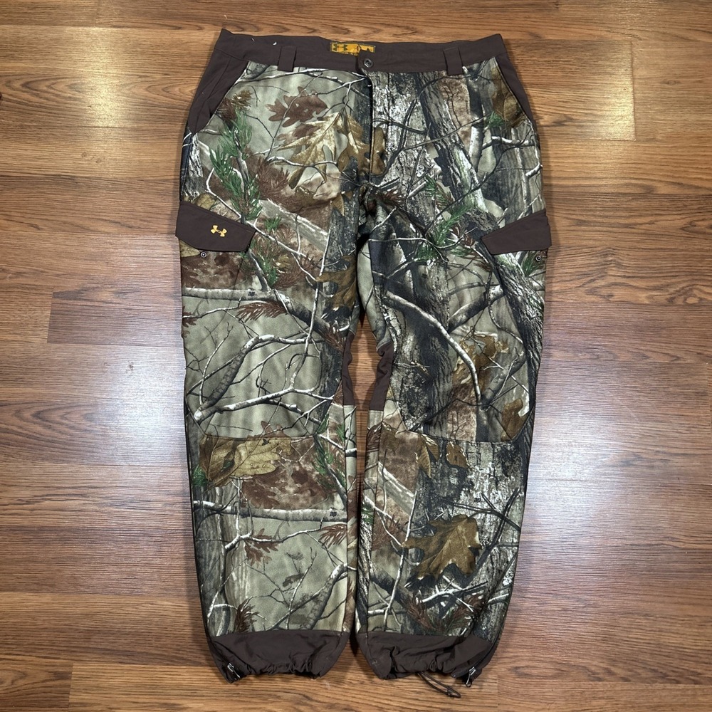 Under Armour The Rut Camo Hunting Pants 40x32 Realtree AP Fleece Lined‎ Coldgear
